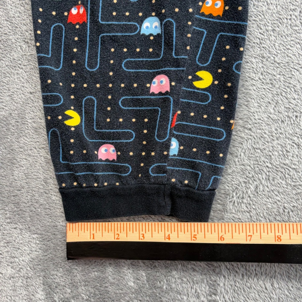 Pac-Man Pajama Pants Mens Large Black Good‎ All Over Maze Print Cotton Lounge - Picture 12 of 14